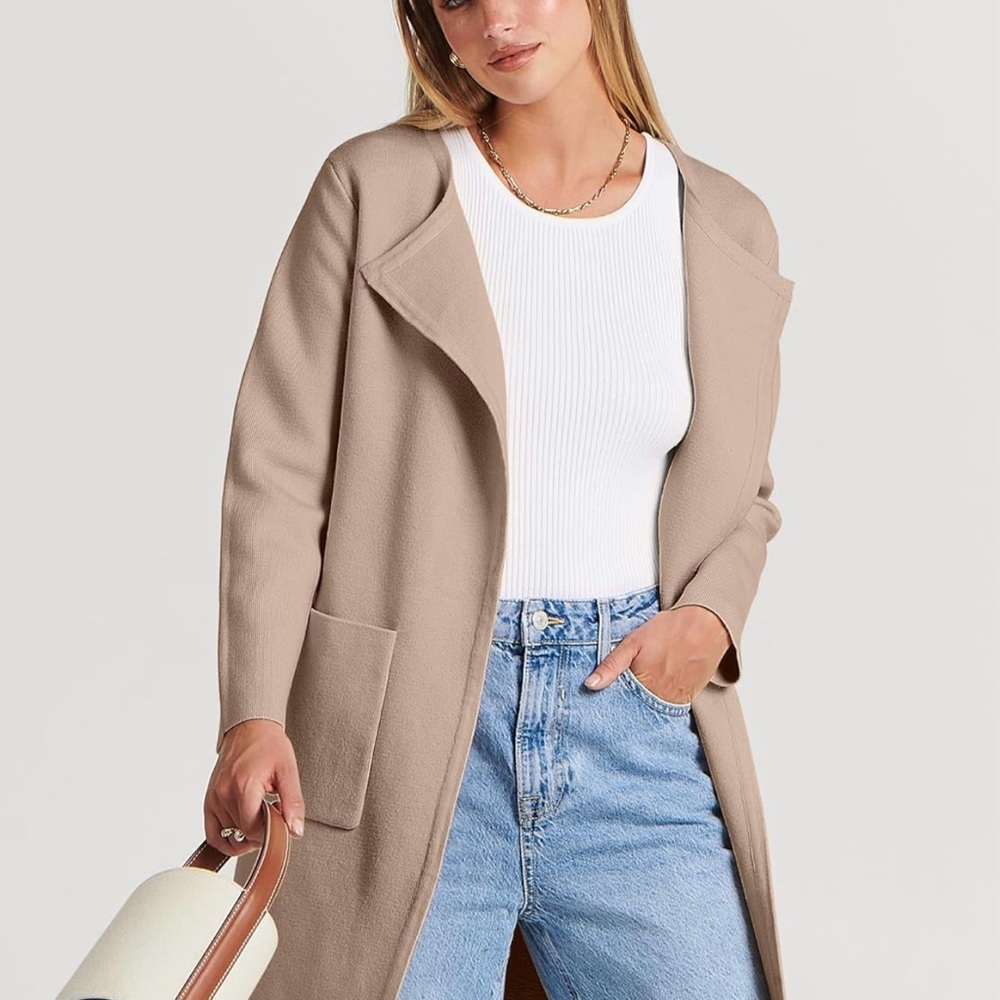 Stylish Tan Long Coat